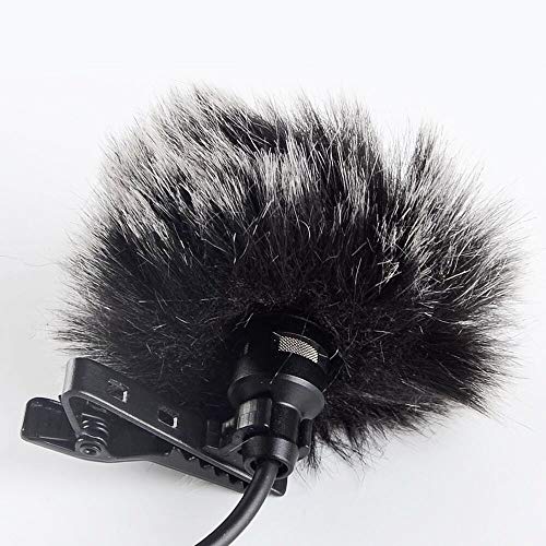 Lavalier Wind Muff 2 Pack Lapel Microphone Wind Muff 0.2/0.4 Inch Furry Lav Windscreen Windproof