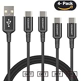 USB Type C Cable,ICESMART USB A to USB C 4Pack (2x3FT/2x6FT)Nylon Braided Fast Charger Cord for Samsung Galaxy Note 8/S8 Plus,Google Pixel,LG G5/G6/V20 and More
