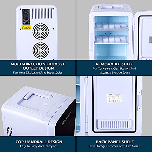 Euhomy Mini fridge for bedroom, 10 L Mini skincare fridge & Makeup