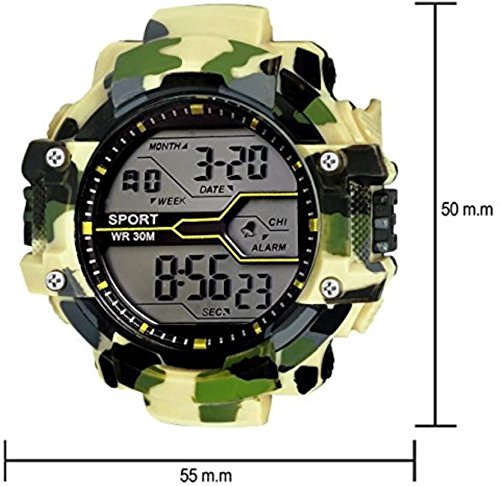 dervin digital black dial men's & boy's watch - armwath