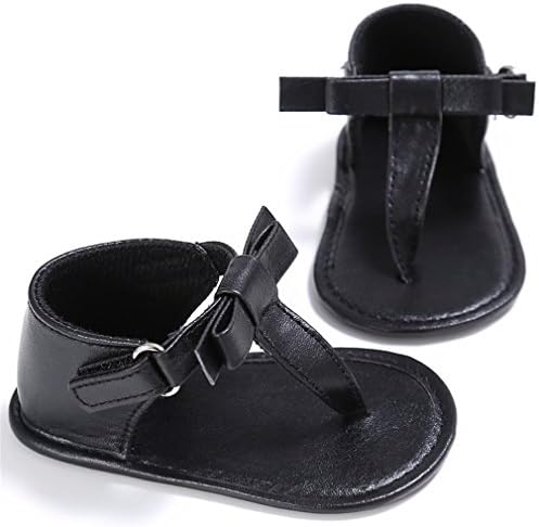 Summer Baby Sandals Girls PU Leather Bow Tie Princess Shoes Sandalias Black 3