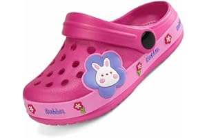 Drecage Toddler Clogs Kids Clogs for Girls Boys Slip on Garden Clogs Slide Sandals Waterproof Beach Pool Shoes Slipper