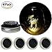 4 Pack - Solar Mason Jar Lights - Mason Jar Solar Lights Screw on Silver Lids - Soft Warm White - Best for Mason Jar Decor (Warm White)