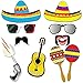 Konsait Mexican Fiesta Photo Booth Props, Funny Photo Booth Selfie Props for Mexican Birthday Wedding Bachelorette Fiesta Themed Party Favors Supplies Decorations (50 Count)