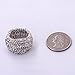 Jane Stone Fashion Bling Rhinestone Ring Adjustable Stretch Statement Wedding Ring for Women Girls Size 8