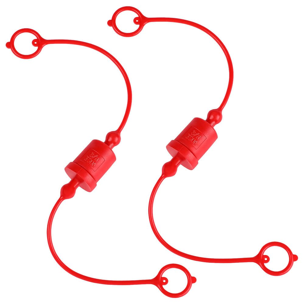 TEHAUX 2 Sets Hose Cap and Quick Connect Covers for Systems Compatible with Bottle Jack and Power Steering Fluid