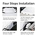 SONRU Car Windshield Sunshade Cover / 3 Magnets Most Secure Fitting and Easiest Installation/Waterproof, Soft Scratch-Free/for Cars Trucks Vans and SUVs(58'' X46'') (White)