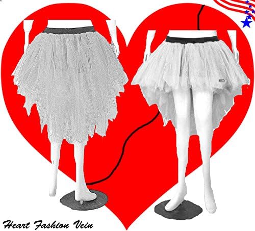 White Neon Bustle Peacock Seven Layer Trashy Tutu Skirt Halloween
