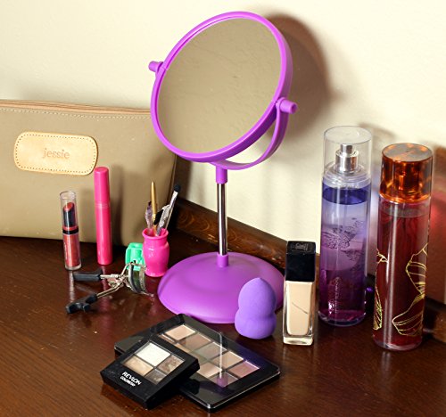 Makeup Vanity Mirror - Two-Sided 2x Magnifying Swivel Stand Up Natural Daylight by bogo Brands - Thumbnail 5