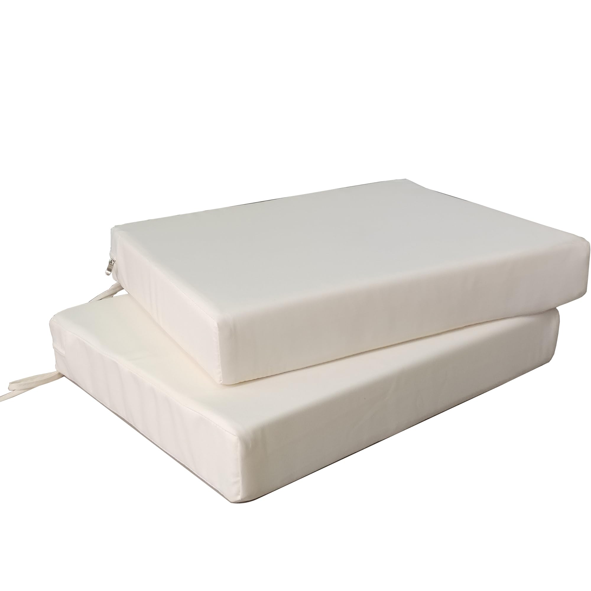 Photo 1 of SAMTY 20 x 18 Inch Outdoor Chair Cushions for Patio Furniture, UV Resistant Non Slip Waterproof Replacement Patio Seat Cushion with Ties Set of 2, Beige