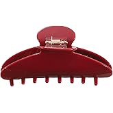 HAIMEIKANG Large Acetate 4 Inch Hair Claw Clip for Women - French Style Hair Claws for Thick Hair with Non-Slip Teeth, Hair Accessories for Updos, Buns & Ponytails