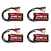 Venom Fly 30C 2S 300mAh 7.4V LiPo Battery with JST and E-flite PH Plug x4 Pack Combo - Compare to E-flite EFLB2802S30