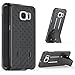 Galaxy S7 Edge Case, TILL [Thin Design] Holster Locking Belt Swivel Clip Non-Slip Texture Hard Shell [Built-in Kickstand] Combo Case Defender Cover for Samsung Galaxy S7 Edge G9350 [Black]