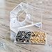 Large Clear Window Bird Feeder - Three Section Removable Multi-Purpose Slide Tray with Breathe Holes. Best See Wild Birds Up Close!