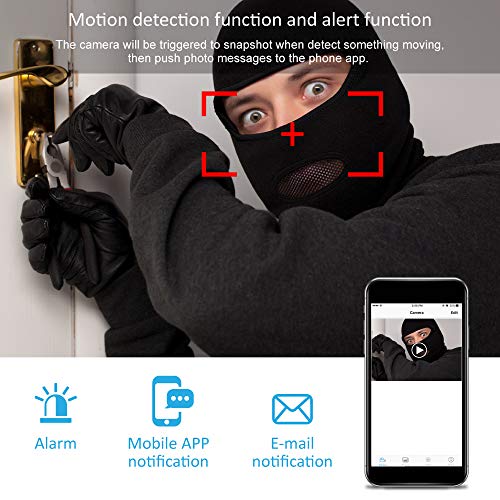 WiFi Panoramic Security Camera, Jennov Wireless 360 Degree Fisheye Home Surveillance IP Camera 5MP HD Outdoor Weatherproof & Indoor Baby Monitor with 2-Way Audio Night Vision for Kid Pet Elderly - Thumbnail 4