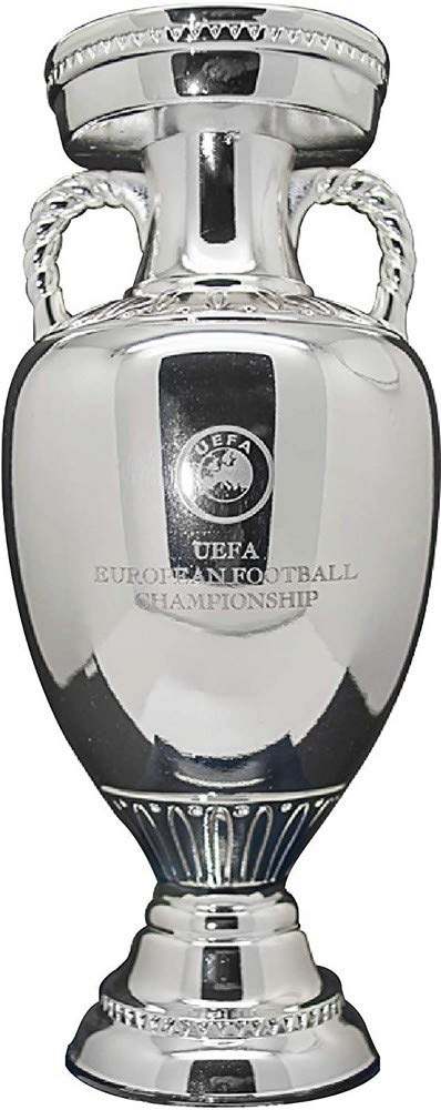 UEFA Euro 2020 Trophy Replica 45 mm, Unisex-Adult, Grey, 80 mm