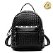 Tiny Chou Girls Mini Woven Spikes PU Leather Backpacks Cute Travel Daypack