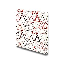 Canvas Prints Wall Art - Seamless Abstract Geometric Triangle Pattern |Seamless Pattern Modern Wall Art Ready to Hang - 12" x 12"