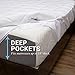 Pillowtop Mattress Pad w/Deep Pocket Fitted Skirt - Premium Microfiber Mattress Cover - Down Alternative Topper Bed Protection - Queen