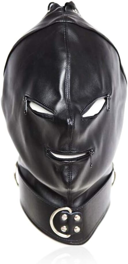 Blcak Mask Funny Hood Black Zipper Head Nightclub Stage Show Toy For Halloween