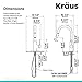 Kraus KPF-2620SS Modern Oletto Single Lever Pull Down Kitchen Faucet, Stainless Steel