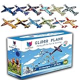 Smilkat Kids Toy Novelty Flying Glider Plane Set of 24 Pack, 12 Different Designs 8