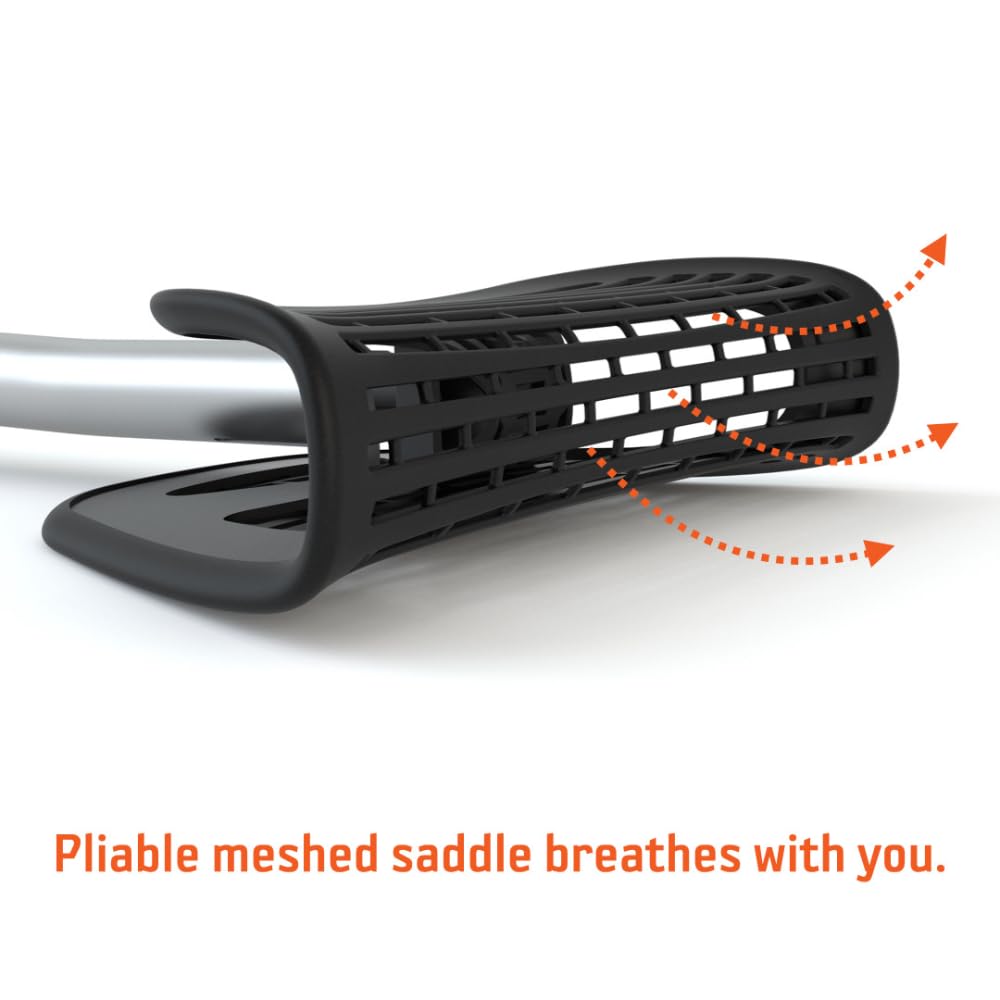 Mobilegs Ultra Crutches for Adults with Ergonomic Handgrips & Plush Saddle - Adjustable Height, Ventilated Saddle, Reduces Pain & Discomfort, Perfect for Post-Surgery & Long Term Disability