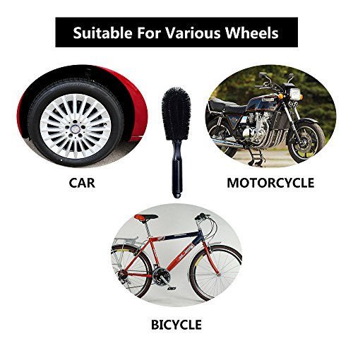image for FMS Auto Car Wheel Tire Rim Brush Cleaning Tool with Nylon Soft Bristl