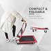 Push Cart Dolly by Wellmax, Moving Platform Hand Truck, Foldable for Easy Storage and 360 Degree Swivel Wheels with 660lb Weight Capacity, Red Color