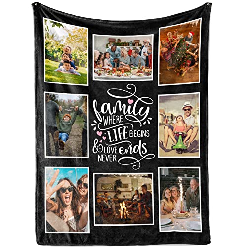 50 discount on Custom Family Photo Blanket Personalized Family