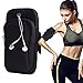 August Sport Running Arm Bag Holder for iPhone 7 6Plus 5 Samsung S8 7,Double Pouch Armband Phone Holder for Running Walking Hiking Biking Gym