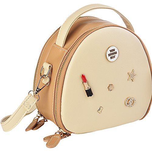 Katia Mini 9 Zipper Universal Camera Case Compatible Fujifilm Instax Mini 8 Film Camera, HP Sprocket Portable Photo Printer/Polaroid Snap Camera Shoulder Strap - Beige