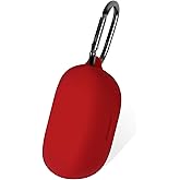 Geiomoo Silicone Case for JBL Endurance Peak 3, JBL Endurance Peak II, Protective Cover with Carabiner (Red)