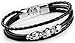 Golastartery Punk Alloy Skull Head Rope Leather Bracelets