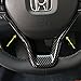 Carbon Fiber Print Interior Trim Air Vent Outlet Steering Wheel Gear Shift Knob for Honda Accord 10th 2018 2019 2020 2021 (Steering Wheel Trim)
