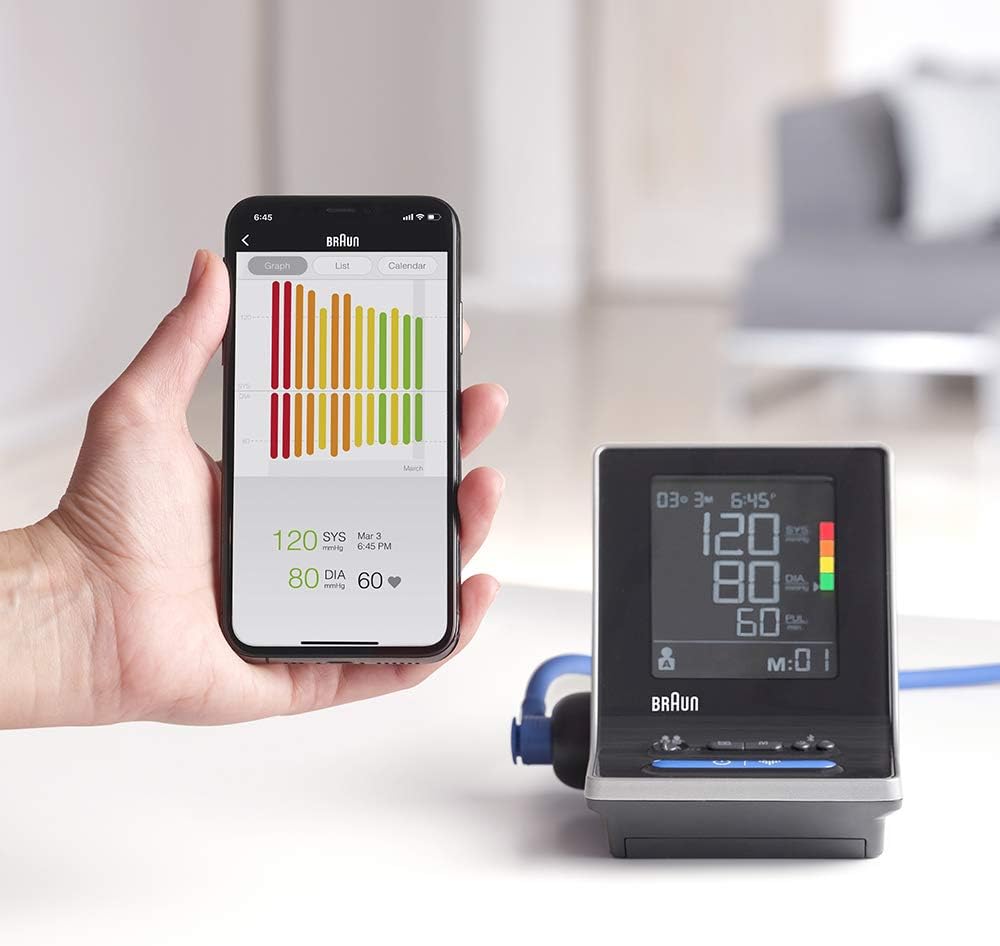 Braun ExactFit 5 Connect Smart Upper Arm Blood Pressure Monitor, Braun Healthy Heart app compatible - Image 4