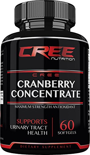 CREE Nutrition 3x Strength Cranberry Concentrate 12,600mg High Potency, Maximum Strength Cranberry Softgel Capsules With 12,600 Grams Equivalent of Cranberries Fortified with Vitamins C and Natural E CREE Nutrition 3x Strength Cranberry Concentrate 12,600mg High Potency, Maximum Strength Cranberry Softgel Capsules With 12,600 Grams Equivalent of Cranberries Fortified with Vitamins C and Natural E