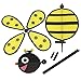 Techinal 1 Pcs Bumble Bee / Ladybug Windmill Whirligig Wind Spinner Home Yard Garden Decor