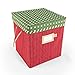 Santas Bags Holiday Collectibles & Nutcracker Storage Box with Dividers (Polka Dot)