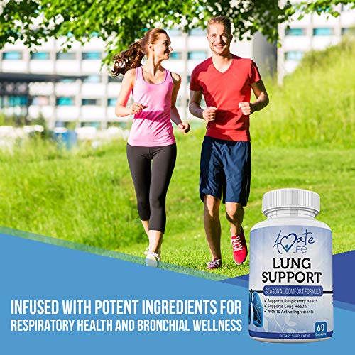 Amate Life Lung Support Dietary Supplements Herbal Breathing Support 10