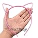 AngelaKerry 12pcs Mix Color Cat Ear Plastic Headbands Hairbands Bow for Girl's Fashion Party DIY