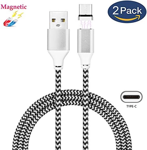 Magnetic Type-C Cable superior ZRL USB Data Sync Fast Charger Adapter Cable For Samsung Galaxy Note 8 S8 S8 Plus LG G5 G6 Google Type C Device and More(3.3ft/6.6ft/10ft)