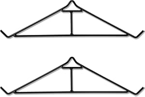 Gisafai 2 Pcs Gambrel for Hanging Deer 25 Inch Wide Heavy Weight Gambrel Steel Bar with Hooks Support Hunters Specialties for Skinning Hunting, Black Hanging Processing Tool for Deer