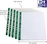 Oxford Heavy Duty A4 Punched Poly Pockets Glass Clear 100 Pack view 3