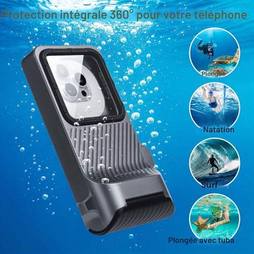 ZLiME Professional Diving Phone Case Pouch Waterproof Smartphone, IPX8 Waterproof Phone Pouch Underwater Protective Case for iPhone 16e 16 Pro Samsung S25 S24