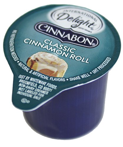 International Delight Cinnabon Classic Cinnamon Roll Coffee Creamer Singles (7/16 Fl Oz Each), 50 Count Bulk Package