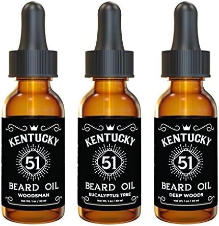 Premium Beard Oil and Conditioner for a Softer, Itch Free Beard - Variety Pack of 3 - 1 oz Bottles - Handmade with Carrier and Essential Oils that Offer Important Vitamins and Nutrients!