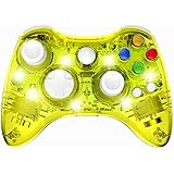 Wireless Xbox 360 Controller Double Motor Vibration Wireless Gamepad Gaming Joypad - PAWHITS (Yellow)