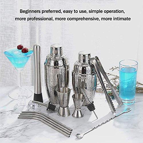 Bartending Making Kit,Barkeeper 17-teiliges Bar-Set Shaker Perfektes Heimwerkzeug mit Zubehör für EIN fantastisches… – Bild 7