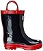 Hatley Little Boys' Navy and Red Rain Boot